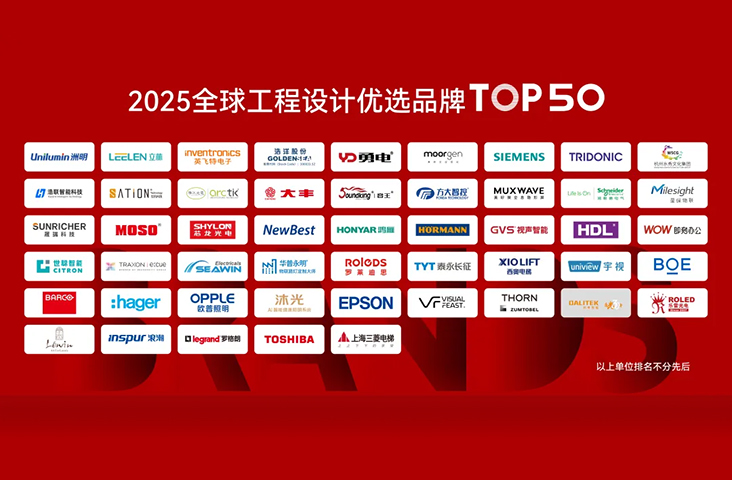 GVS X 荣誉丨2025全球工程设计优选品牌TOP 50，，GVS榜上有名！